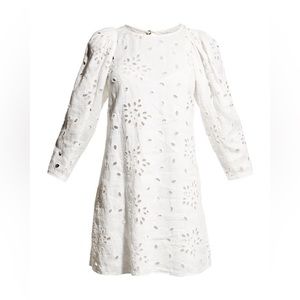 Rebecca Taylor “Sarah” Embroidered Longsleeve Dress